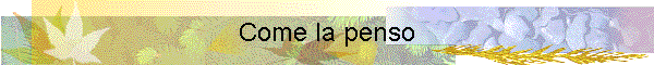 Come la penso
